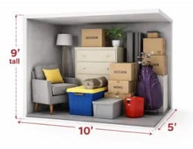 5x10 storage unit