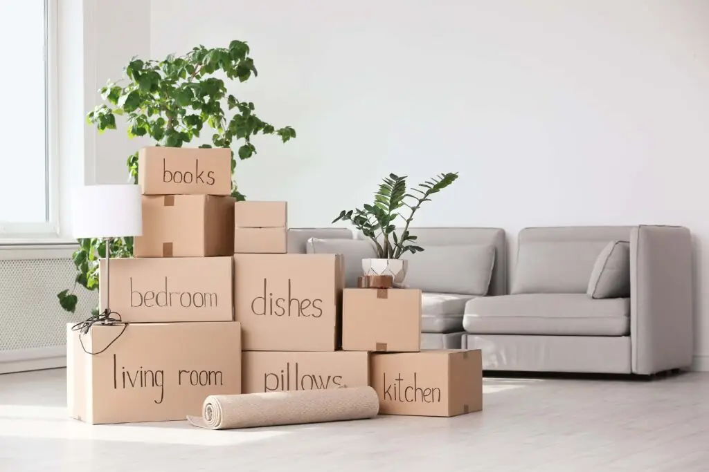Preparing and organizing belongings for storage