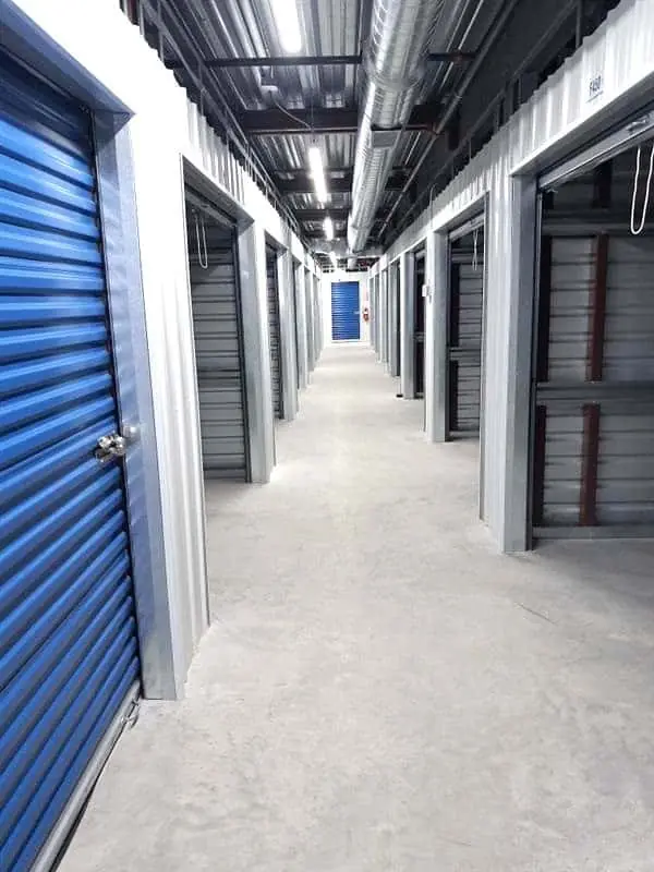 Secure indoor storage corridors at Midwest Indoor Storage