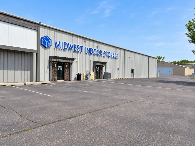 Midwest Indoor Storage building and front entrance at Midwest Indoor Storage in New Ulm, MN